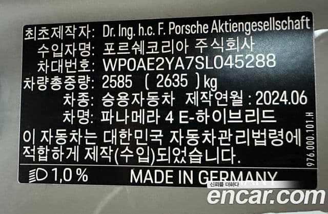 Porsche Panamera 2024 — Şəkil 20/20