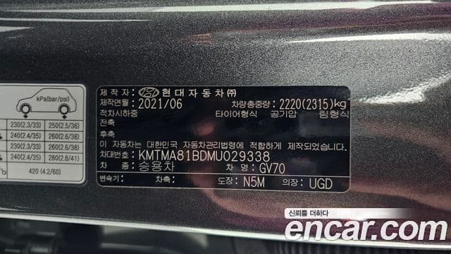 Genesis GV70 2021 — Şəkil 19/20